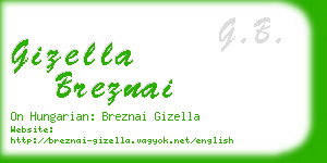 gizella breznai business card